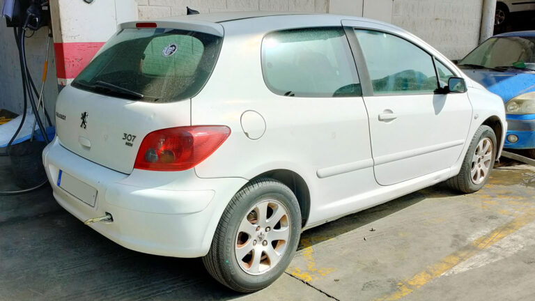 Peugeot 307 HDi color blanco en Autodesguace CAT La Mina.