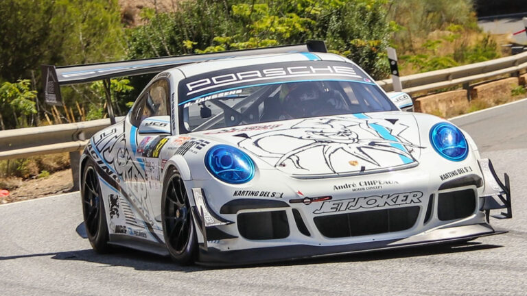 Janssens con Porsche en la Subida al Cerro de los Cañones 2024.